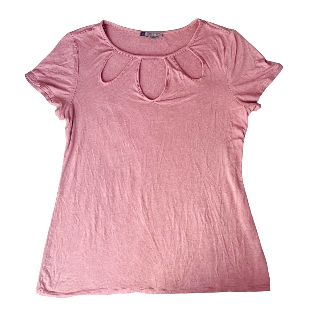 🛍️ Jennifer Lopez Pink Short Sleeve Top Womens Size L